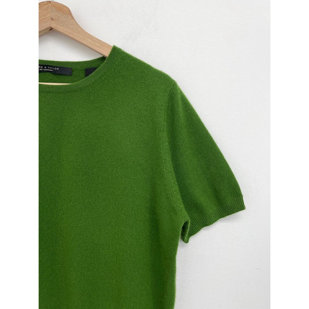 Lord & Taylor 100% Cashmere 2-Ply Crew Neck Short-Sleeve Classic Chic Sweater XL - Picture 4 of 8